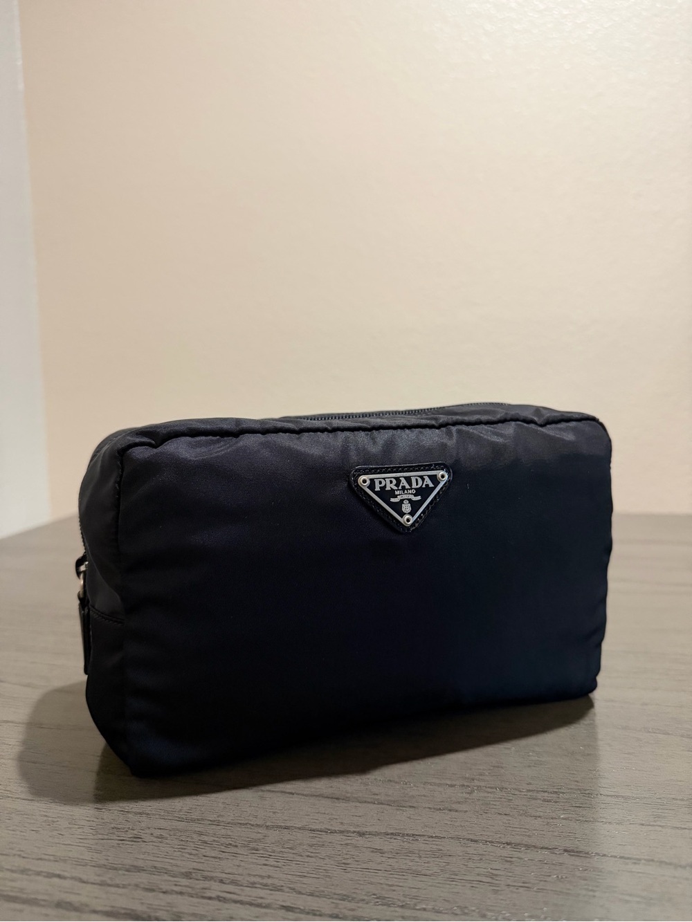 Prada Black Nylon Men's Toiletry Pouch